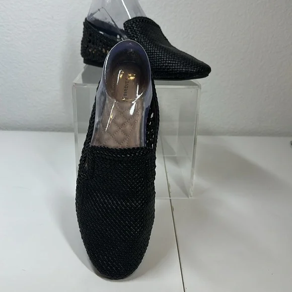 Birdies The Starling Black Woven Loafers Black Size 9